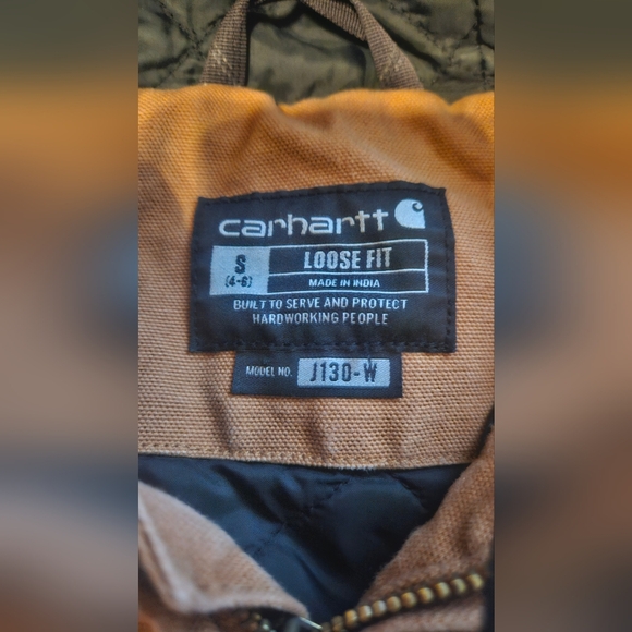 Carhartt Washed Duck Active Jacket - Style #104053 - Women's SMALL - Tan/Brown - Picture 3 of 8